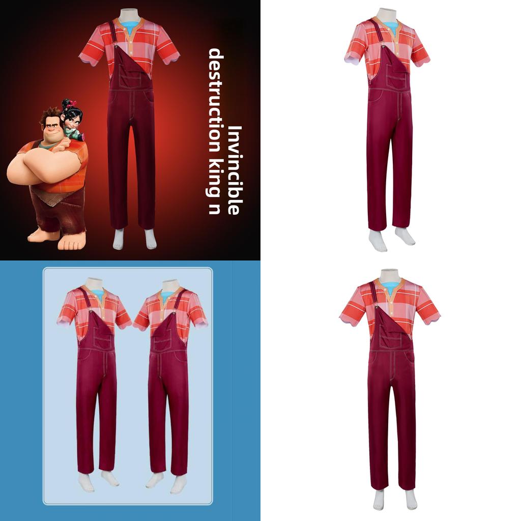 Costume Cosplay Wreck It Ralph en Tissu Polyester avec Confort Élégant pour Célébrations de Jeux Vidéo et d'Anime