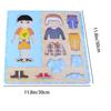 Wooden Children Dress-Up Puzzle,Boy And Girl Changing Clothes Jigsaw Puzzles, Toy For Kids