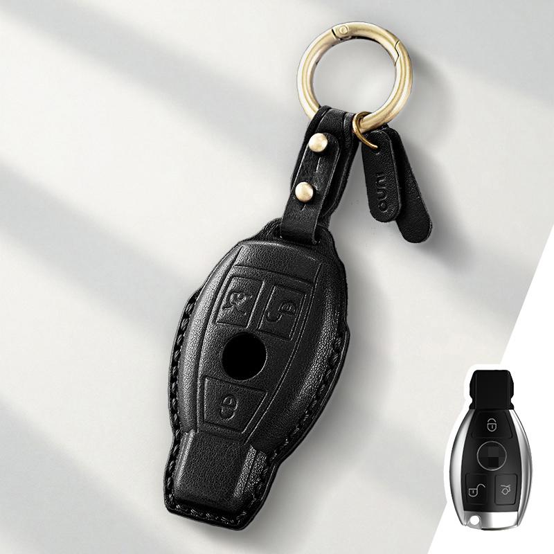 Genuine Leather Protector for Mercedes Benz A C E S G Class CLA GLE GLB GLS AMG Maybach Key Case Cover Fob