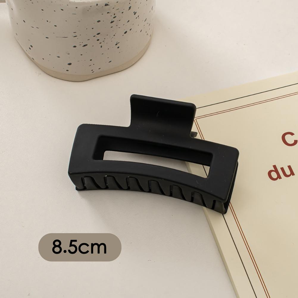 Simple Black Frosted Hairpin Hair Claw Clip Solid Color Multishaped Durable Headwear Hair Clip Hair Accessory for Women