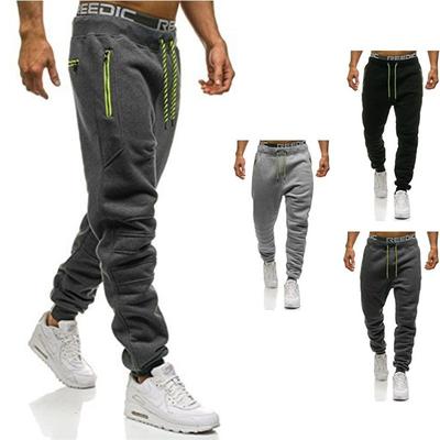 Nouvelle mode hommes couleur unie pantalon décontracté sport pantalons de survêtement