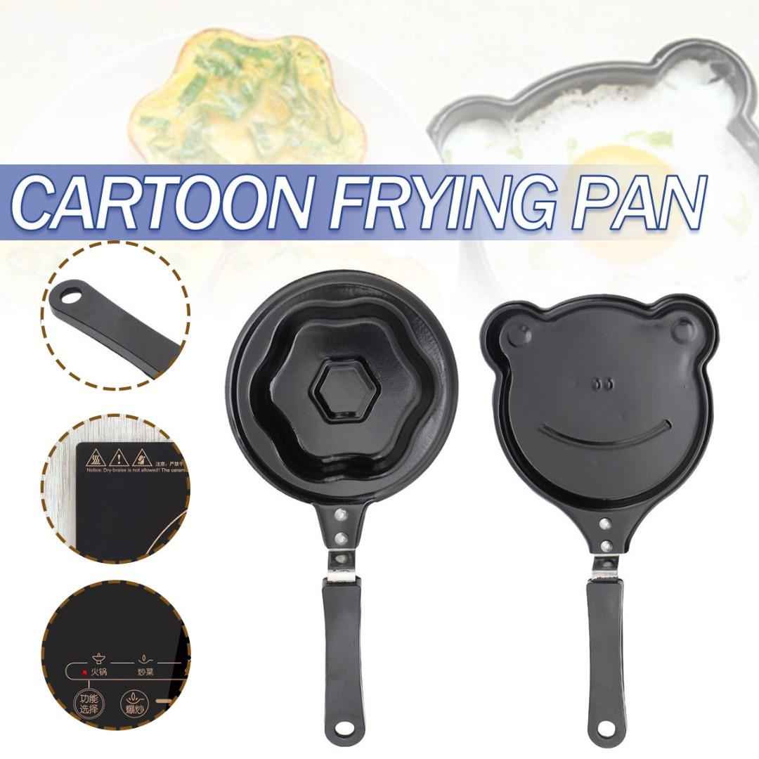 

PDTO Сковорода Цветочная милая лягушка в форме антипригарной сковороды для яиц Сковорода для приготовления омлета