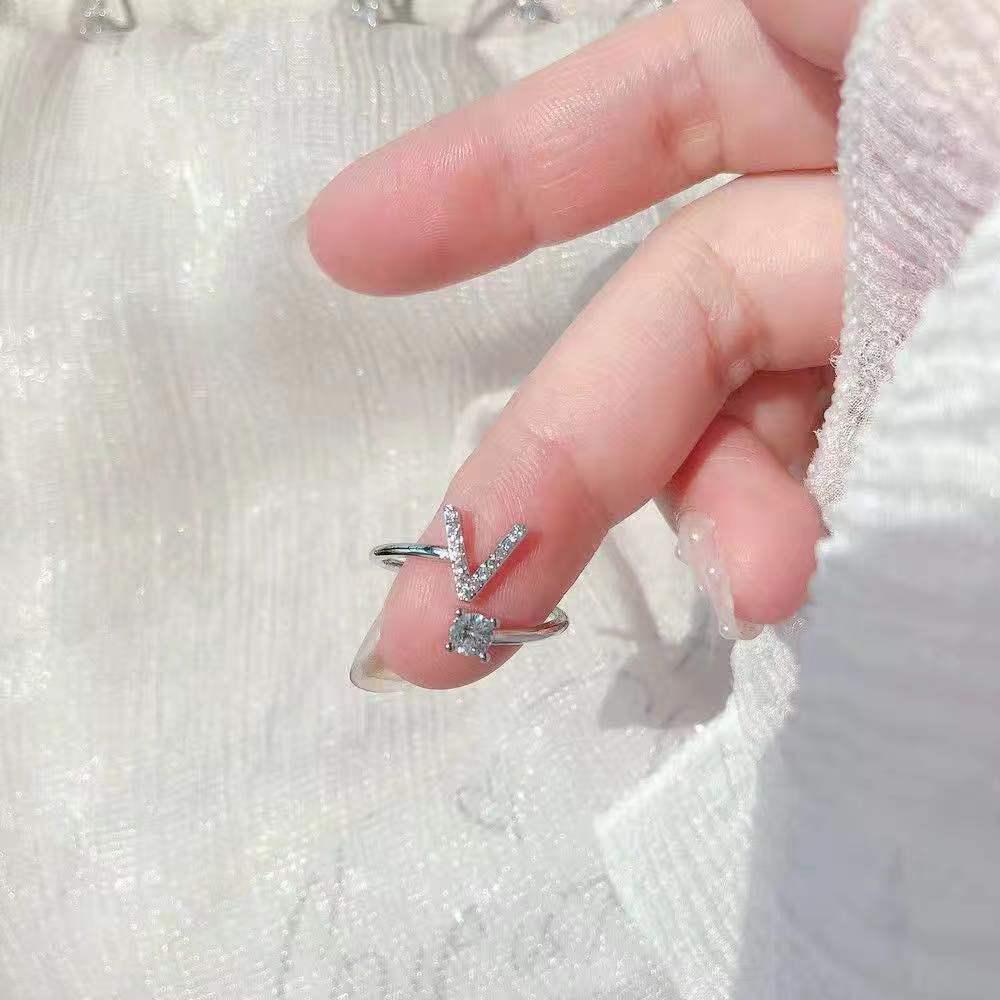Adjustable Alphabet Rings: Trendy Japanese & Korean Student Accessories