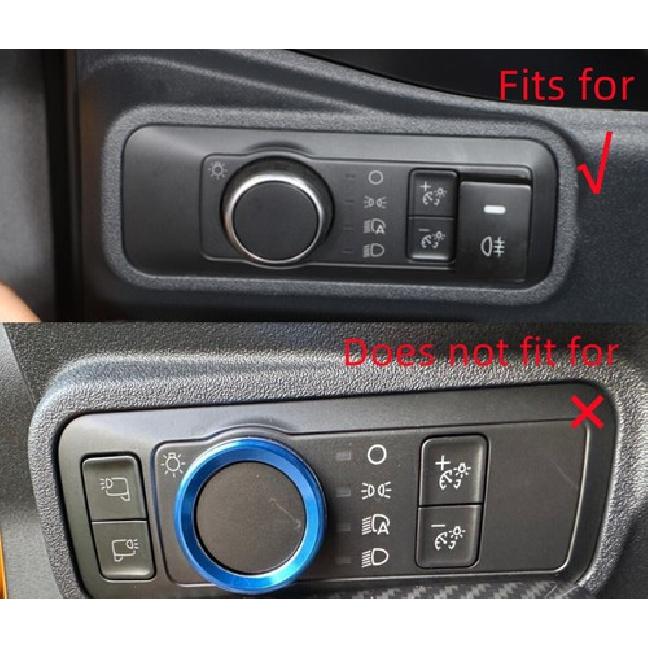 Front Head Light Switch Panel Cover Trim for Ford Bronco -2025 Carbon Fiber