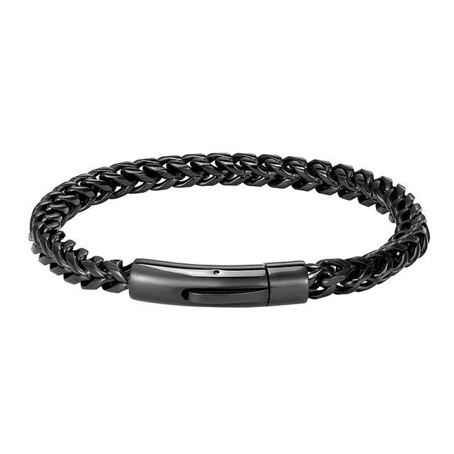 6MM Link Chain Bracelet For Men Stainless Steel Fashion Luxry Man Accessories Charm Punk Rock Style Biker Jewelry Gift Friends