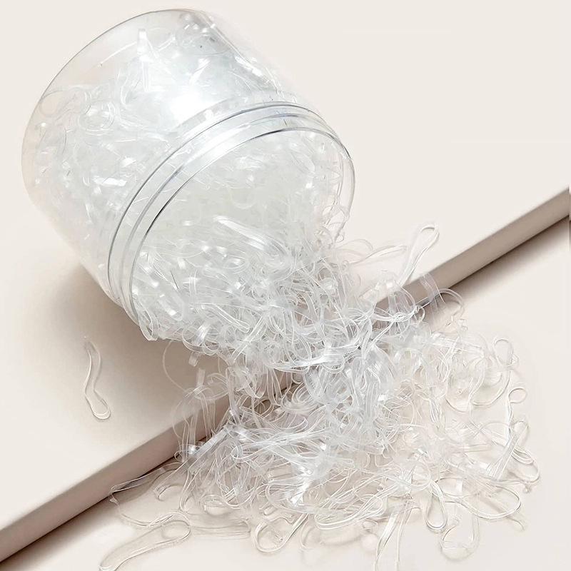 1500-Piece Transparent Rubber Bands - Creative Minimalist Style for Kids