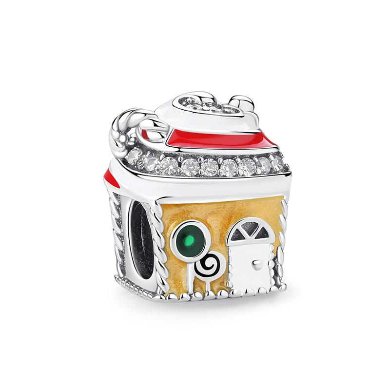 Original 925 Silver Charms Christmas Santa Reindeer Pendant Beads Fit Bracelets Necklaces Women DIY Jewelry Gift