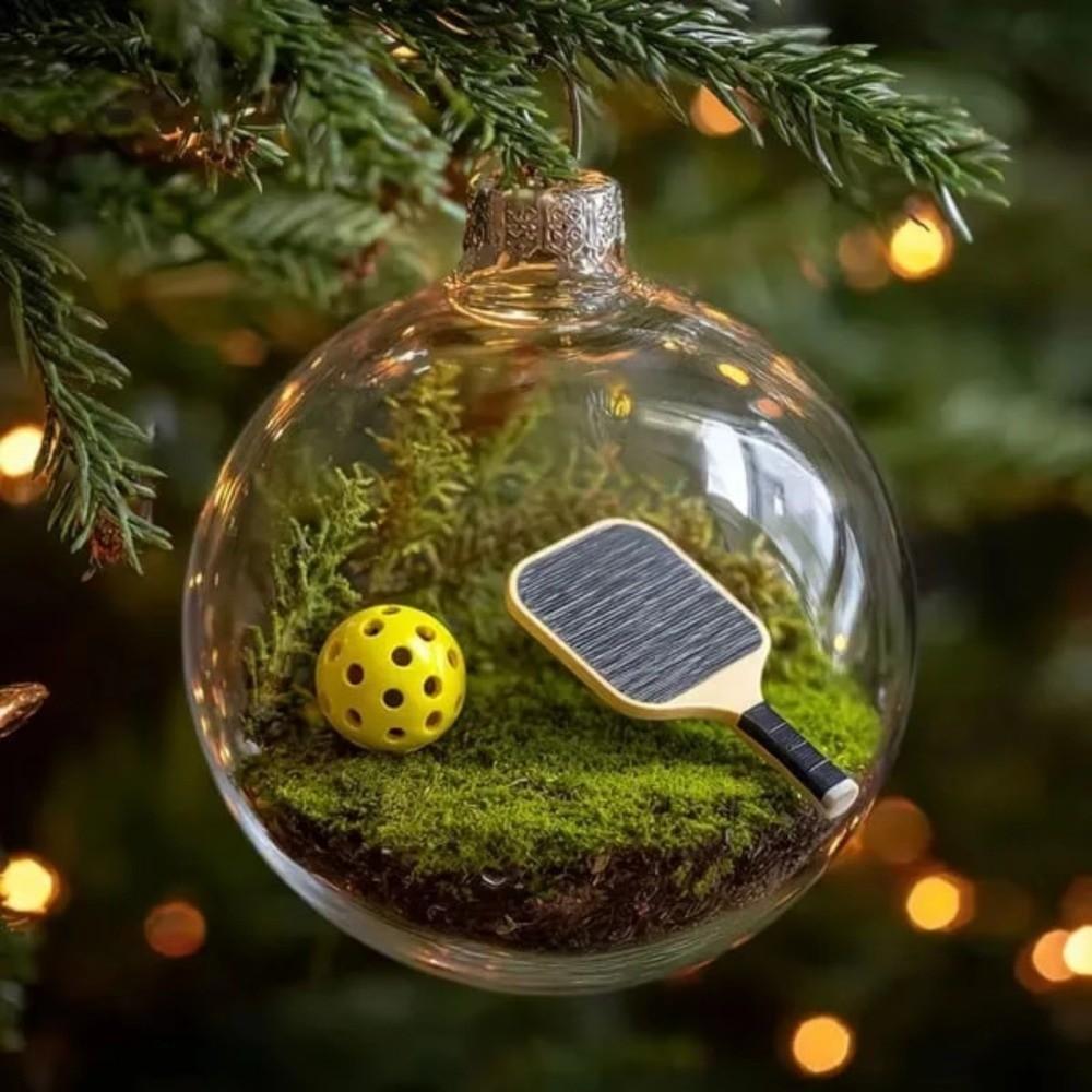 8cm Crystle Ball Pendant Plastic Transparent Christmas Ball Pendant Hanging Lightweight Sports Festival Ornament