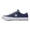 Converse One Star Perforated Leather Low Top Navy Star Non-Slip Wear-Resistant Low-Top Skate Shoes Unisex Sneaker Gray-Blue 158463C