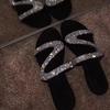 2025 Hot Sale New Women Summer Flat Bling Slippers Female Flip Flops Sandals Outdoor Beach Women Sandals Glitter Shoes for Women