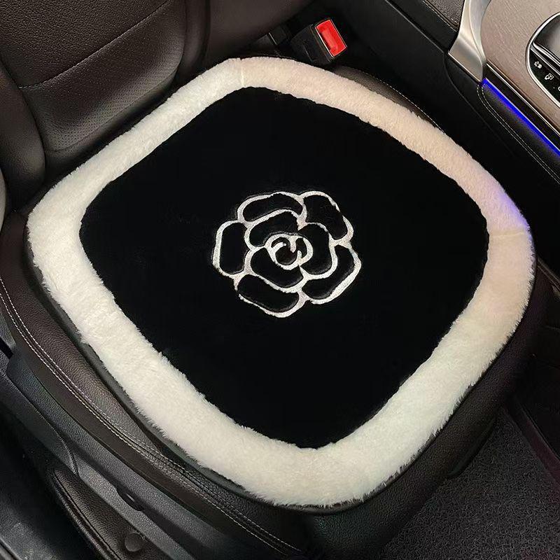 

Winter Plush Camellia Car Seat and Backrest Cushion