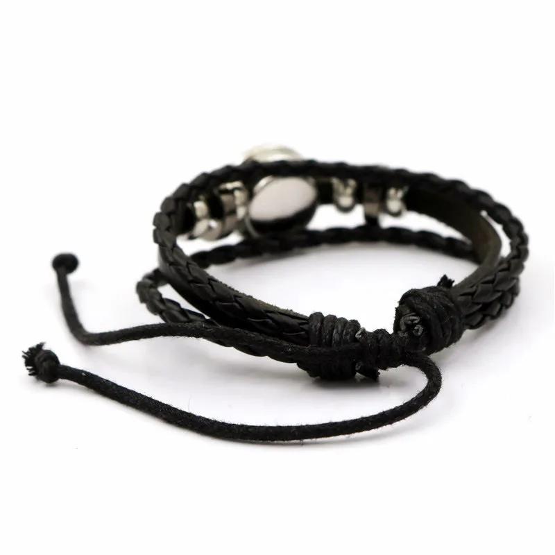 Colored Stone Handmade Bracelet Anime Character Knitted Couple Rope Chain Bracelet Men's Women Festival Birthday Gifts