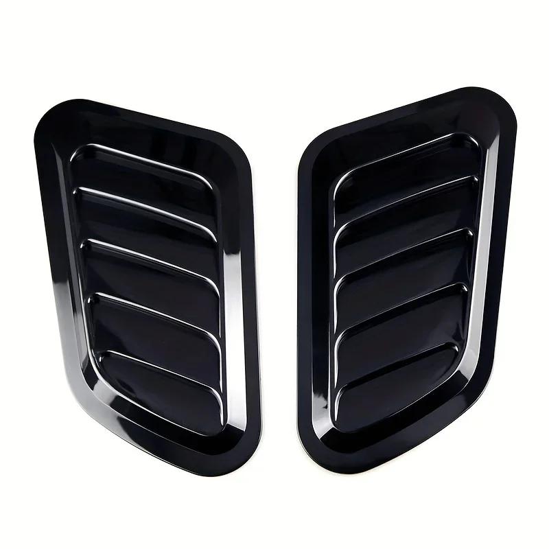 2Pcs Universal Car Vent Side Vent Hood Air Outlet Decorative Vents Carbon Fiber False Vent Hood Decal Auto Decorative Sticker