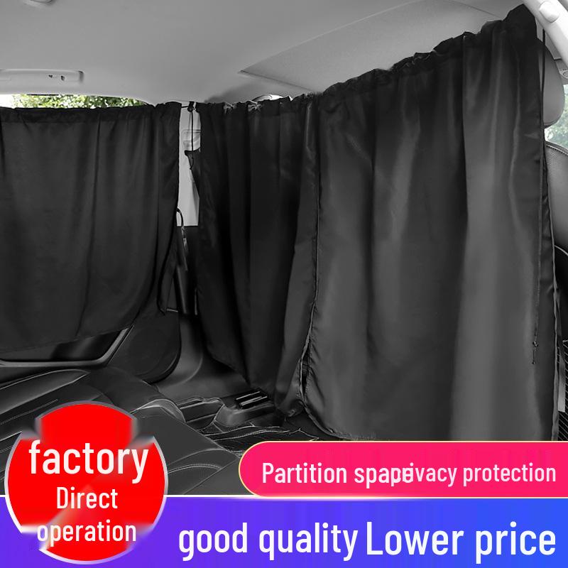Car Interior Privacy and Sunshade Partition Curtain for Front/Rear Seat – Blackout Heat Insulation for Baby & Middle Seat