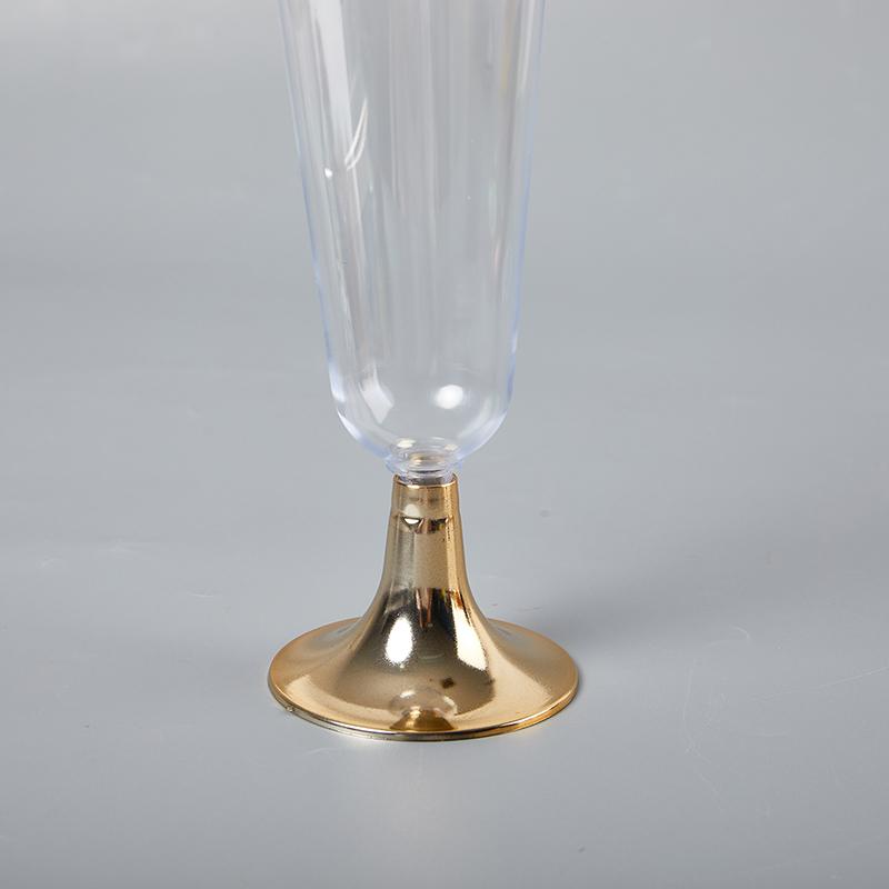 10Pcs  Plastic Champagne Flutes Disposable Clear Plastic Champagne Glasses For Parties Glitter Clear Plastic Cup Red Wine