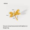 European and American ins plated 18K gold stainless steel starfish dragonfly geometric opening ring exaggerated design waterproof ring female