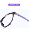 4PCS Ultralight Round Reading Glasses for Women Men Anti Blue Light Purple Black Red Presbyopic Glasses Magnifier +1.0~+4.0