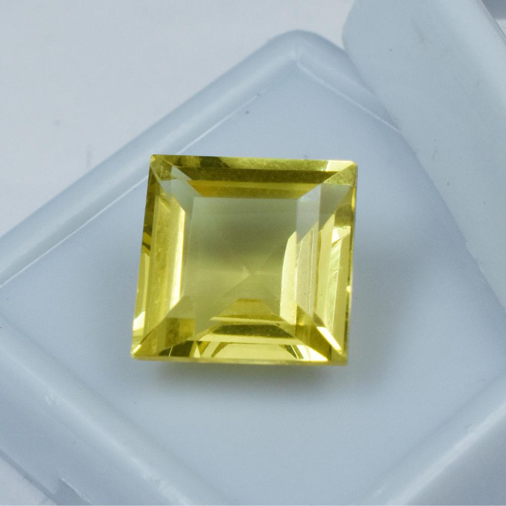 Amazing Yellow Sapphire 9.60 Ct Square Shape Loose Natural Gemstone CERTIFIED
