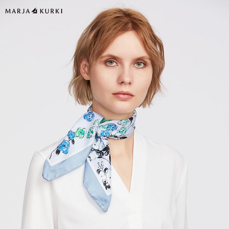 MARJA KURKI Silk Small Square Scarf