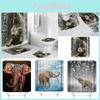 Ecofriendly Elephant Shower Curtain Waterproof Washable Bathroom Accessories With Durable Hooks