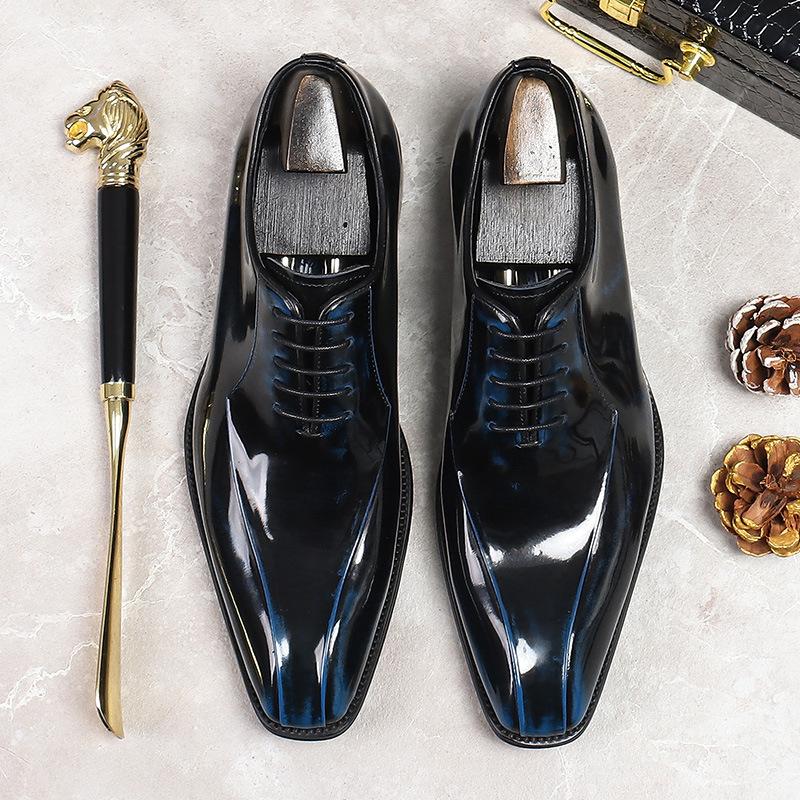 Leather Shoes Men's Business British Oxford Shoes First Layer Cowhide Dress Shoes