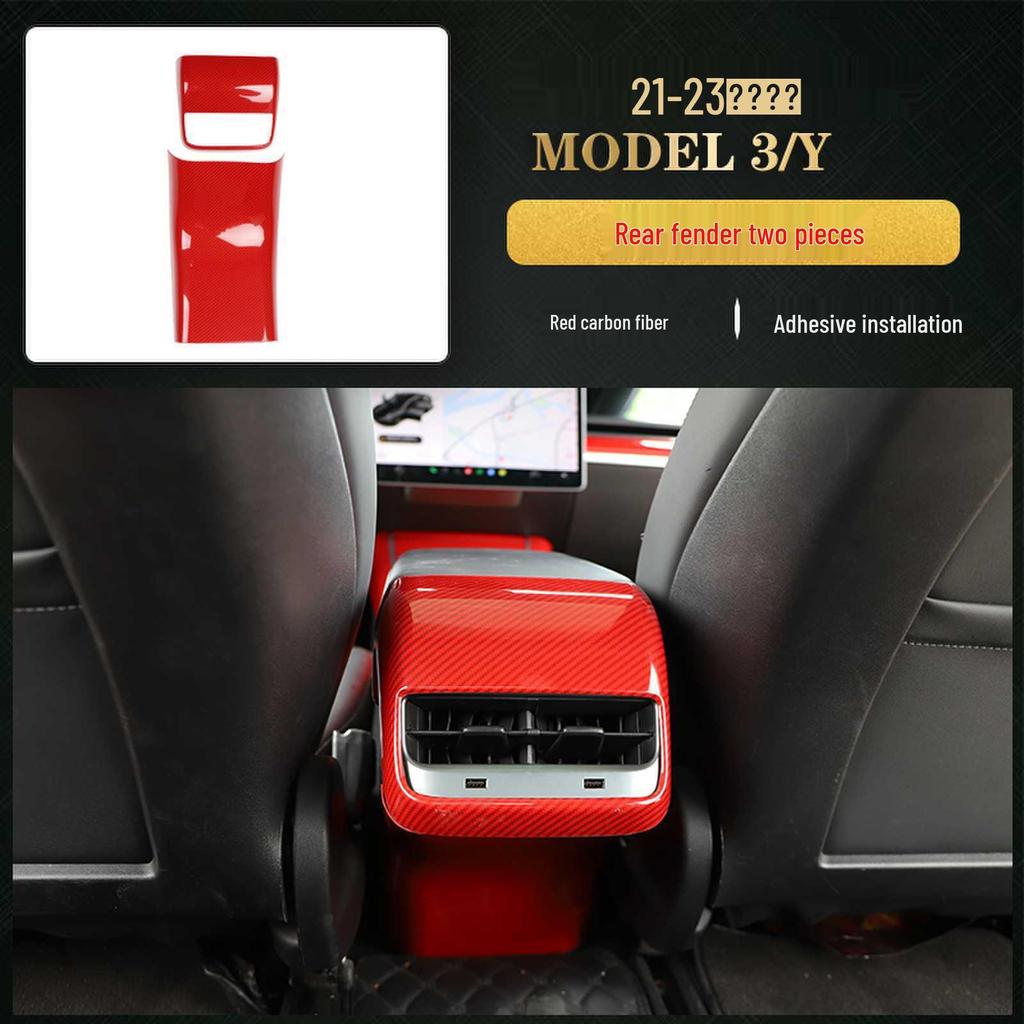 Carbon Fiber Interior for 2021-2023 Tesla Model 3/Y Steering Wheel & Console