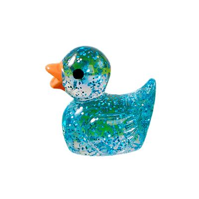 Clear Duck Ornament Desktop Colorful Cute Resin Craft Duck Figure Figurine Statue Dollhouse