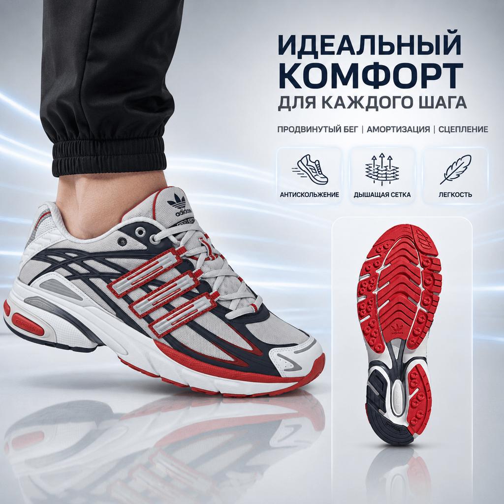 adidas Adistar Cushion Scarlet Night Indigo Unisex Sneakers Grey Grey-One Better-Scarlet IF6528