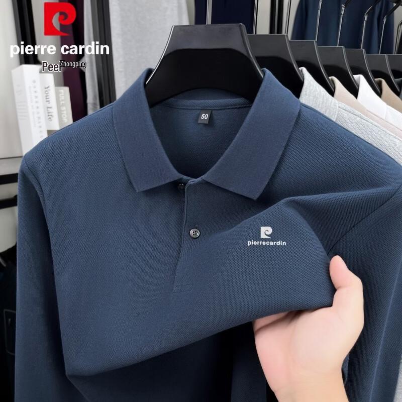 Pierre Cardin Men s Long Sleeve Cotton Polo Shirt 3XL