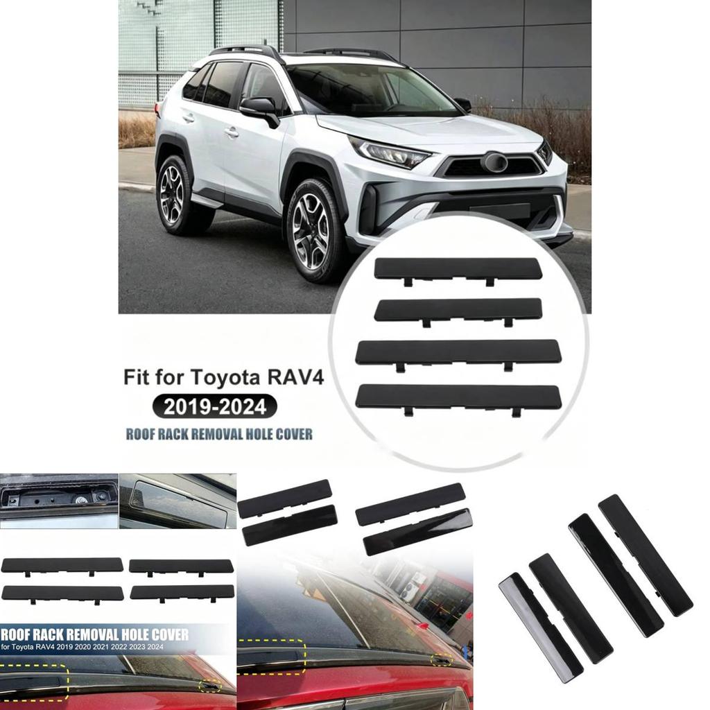 Für Rav4 2020 bis 2024 Kunststoff-Dachreling-Schutzabdeckung Bohrfreie Montage Langlebig Schwarz