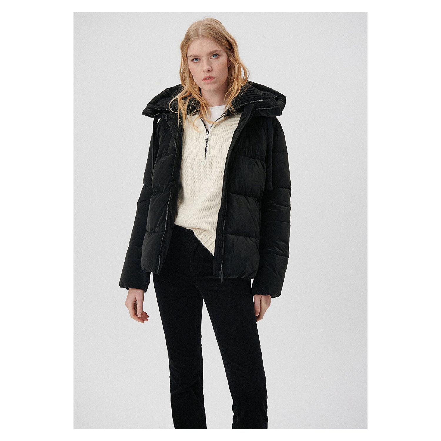 

Hooded Black Puffer Jacket 1110043-900 S