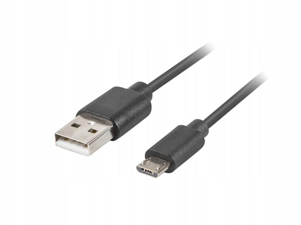 Kabel USB 2.0 Lanberg micro BM-AM 1,8m QC 3.0 czarny