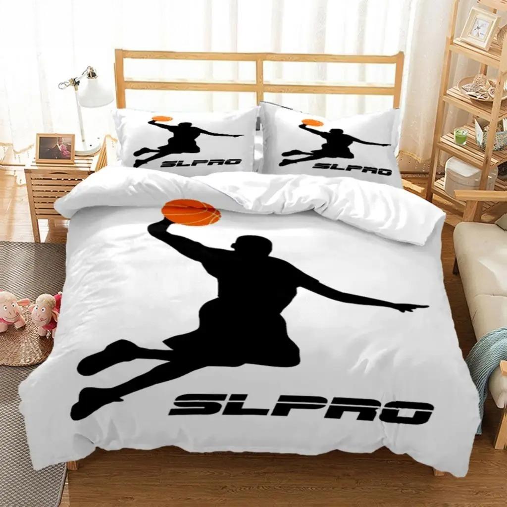 3D Gedrucktes Basketball Bettwäsche Set Basketball Bettbezug Doppel Einzel Voll Queen King Erwachsene Kinder Bettwäsche Bettdeckenbezug