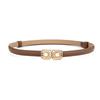 Genuine Leather Womens Fashion Belt With Pearl Detail For Casual And Formal Wear