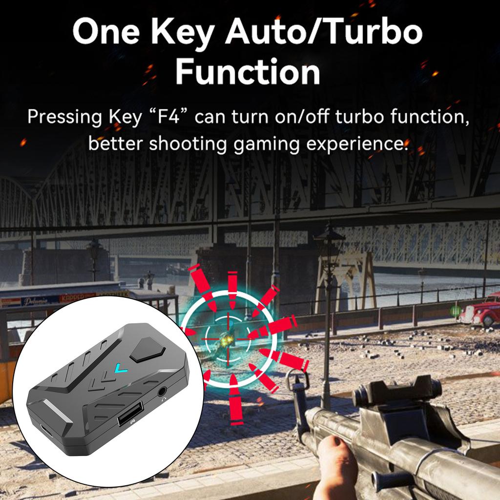 Gaming Keyboard Mouse Converter, Mobile Gaming Keyboard Mouse Converter Adapter,for Cellphone Game Device