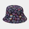 Colorful Print Bucket Hat Panama For Women And Men Outdoor Sunshade Fisherman Caps Summer Travel Beach Bob Foldable Basin Cap
