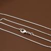 16-24 Inch Silver 1MM Box Chain Necklace - European & American Style, Korean Version C007