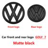 Chrome Silver/Glossy Black Front Radiator Grille & Rear Trunk Lid Emblems for VW Golf 7 (2014 - 2017) - Auto Badge Accessories