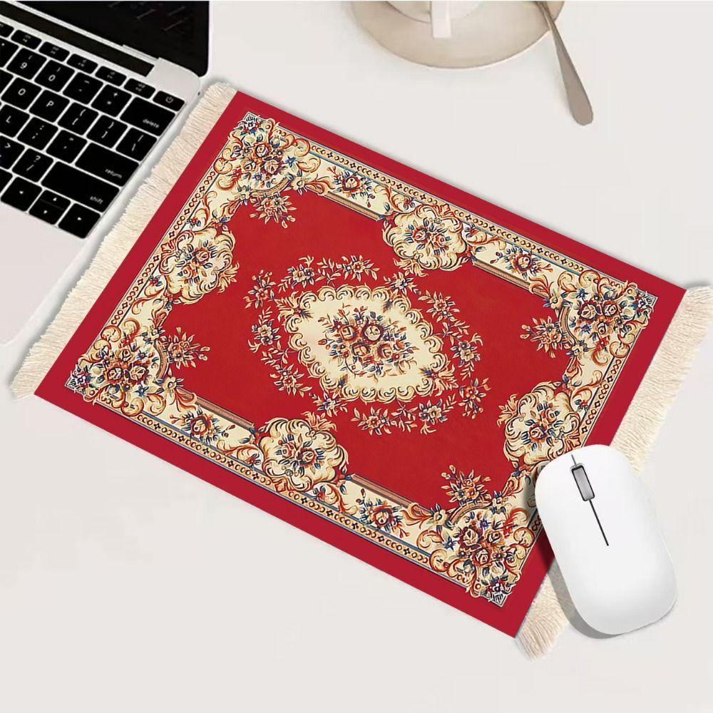 with Tassel Desk Mat Bohemia Computer Table Mat Multifunctional Carpet Mouse Pad  Gaming Setup