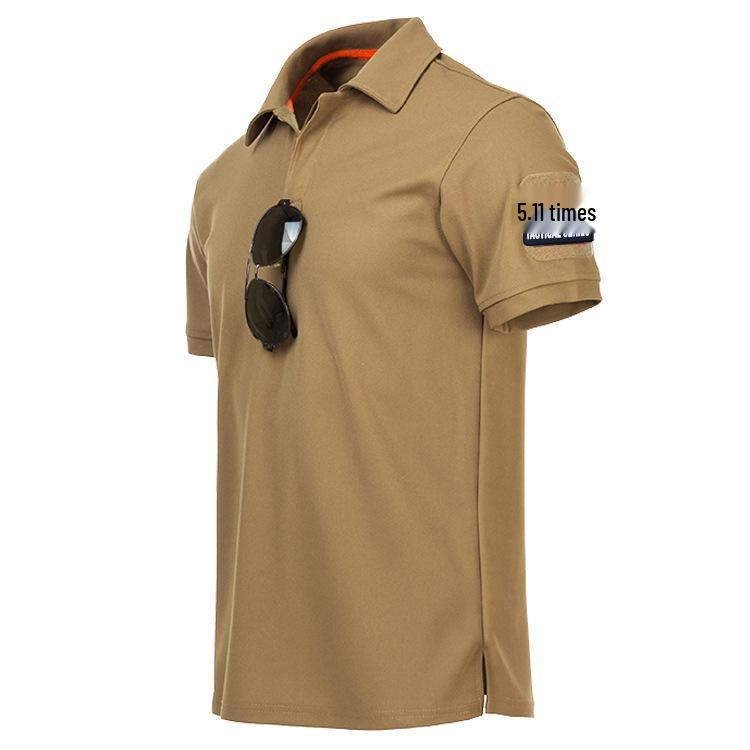 Quick-Dry Elastic Polo Shirts for Outdoor Sports and Tactical Fitness