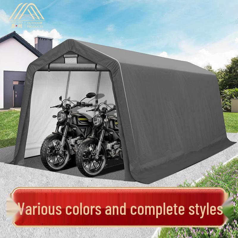 Weatherproof Outdoor Motorcycle & Equipment Storage Shed