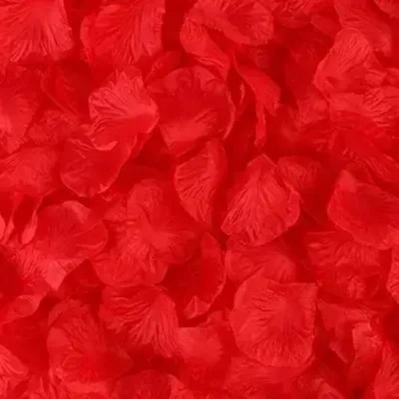 The Wedding Room Is Decorated With Simulated Rose Petals, The Proposal Is Arranged With Romantic Wedding Flowers, Creating A Romantic Atmosphere