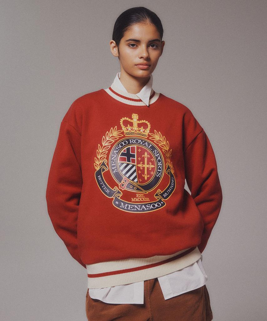 Minasu Menasoo Heritage Heavy Sweatshirt_Red_Brushed Fabric