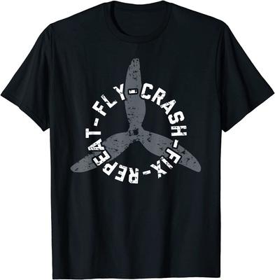 Fly Crash Fix Repeat Funny Drone Racing Fpv Quad Pilot Unisex tričko