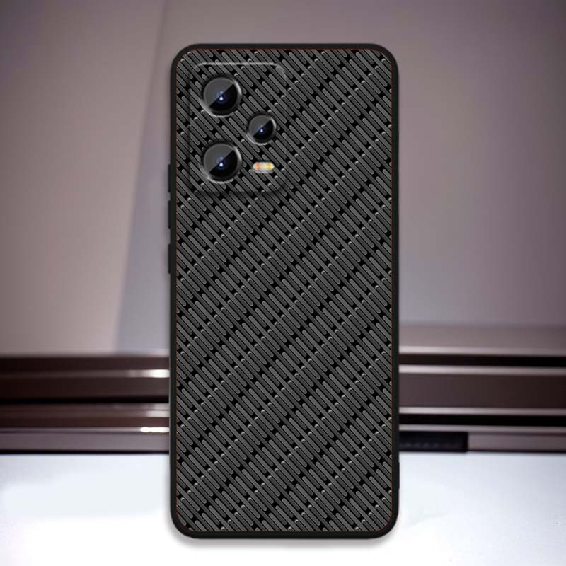 Black carved woven texture For Xiaomi Redmi Note 15 14 13 12 12S 11E 11 11S Pro Plus 4G 5G Black Soft TPU Phone Case