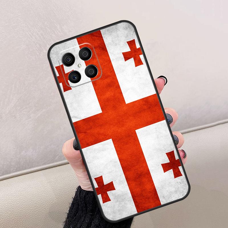 Georgia Grunge Flag For Honor Magic 7 6 5 8 Pro Case For Honor 200 Lite 400 70 50 X8c X8b X9a X9b X9c X9d Win RT