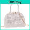 Pvc Shell Bag With Chain Strap For Daily Casual Women And Teen Girls