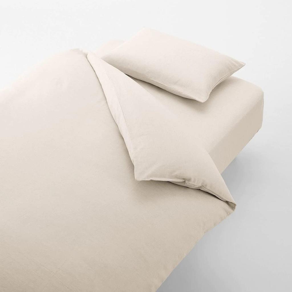 MUJI Naturally Lyocell Linen Comforter X Cool-to-the-Touch Cover, Beige, Small/Single, 140-150 200-220cm (Product Number 15079445)
