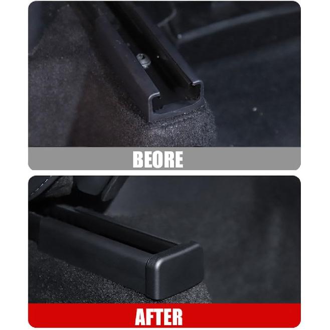 Rear Seat Slide Rail Plug Compatible with Tesla Model 3 Y 2017-2023, 4PCS Rear Seat Slide Rail Plug Rubber Protector Cover Replacement