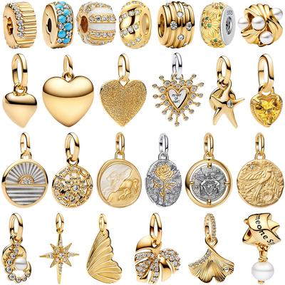 Vintage Copper Charms Plum Blossom Snake Seal Pendants Beads For Original Bracelets Necklace Women Diy Jewelry Gift